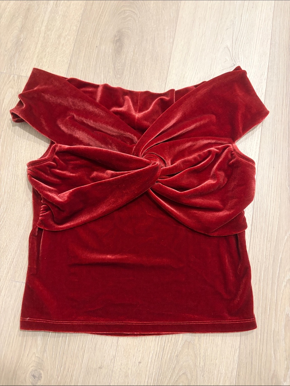 Reformation Ezlynn Velvet Knit Top